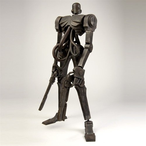 Badbot figure by Ashley Wood, produced by Threea. Front view.