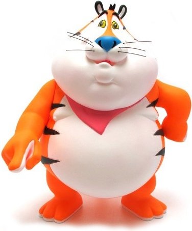 Fat Tony - Florescent, Open Edition figure by Ron English, produced by Popaganda. Front view.