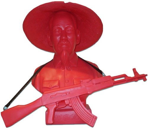 Ho Chi Minh - Red figure by Frank Kozik, produced by Ultraviolence. Front view.