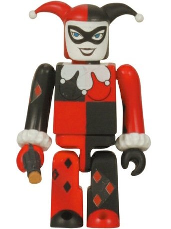 Harley Quinn Kubrick 100%  figure by Dc Comics, produced by Medicom Toy. Front view.