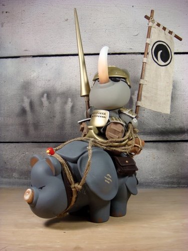 The Rhino Poacher figure by Huck Gee. Front view.
