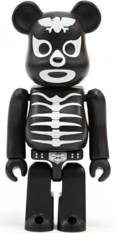 Combatant Shocker Be@rbrick 100% - Bone figure, produced by Medicom Toy. Front view.