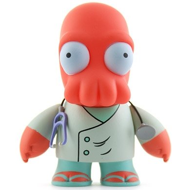 Zoidberg figure by Matt Groening, produced by Kidrobot. Front view.