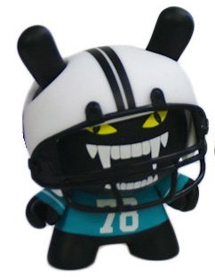 dunny figure by Mishka, produced by Kidrobot. Front view.