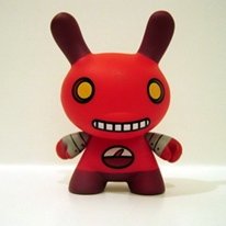 2 Face Dunny (MIX104) figure by David Horvath, produced by Kidrobot. Front view.