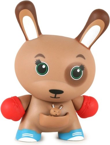Kangaroo Boxer figure by Alexandra Anderson, produced by Kidrobot. Front view.