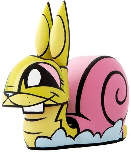Snail Bunny figure by Joe Ledbetter, produced by The Loyal Subjects. Front view.