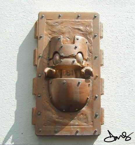 Cuppa Carbonite: Cornish Copper figure by Dms. Front view.