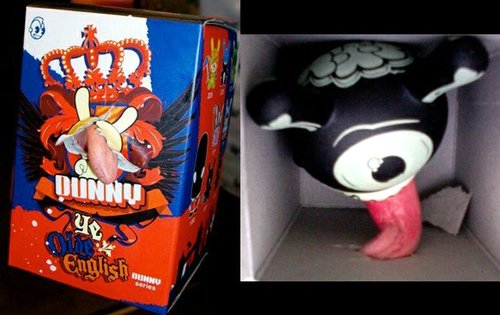 dunny figure by Mimic, produced by Kidrobot. Front view.