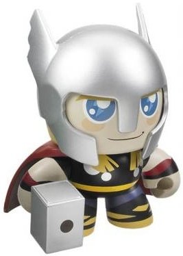 Thor figure by Marvel, produced by Hasbro. Front view.