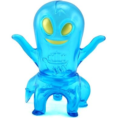 Peg Leg - Clear Blue figure by Brian Flynn, produced by Super7. Front view.