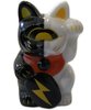 Mini Fortune Cat - Black/White Split