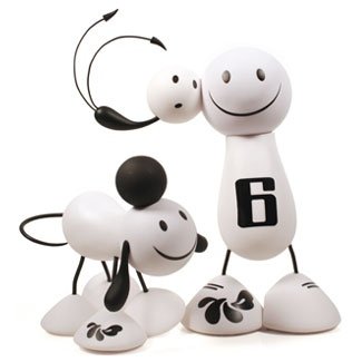 Lad & Dog Set #6 - Smile figure by The London Police, produced by Adfunture. Front view.