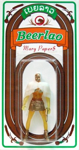 Mary Paper$ - Beerlao Edition figure by Sucklord, produced by Suckadelic. Front view.