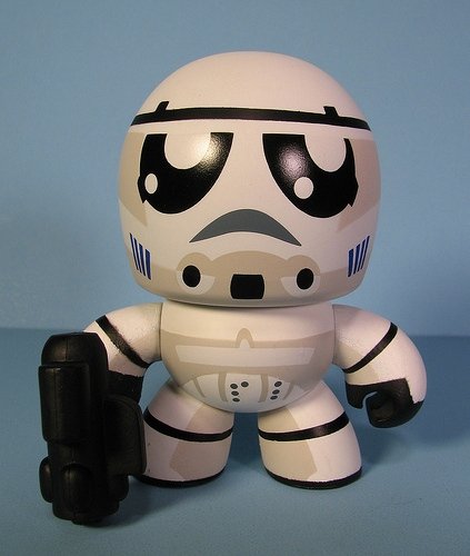 Stormtrooper figure, produced by Hasbro. Front view.