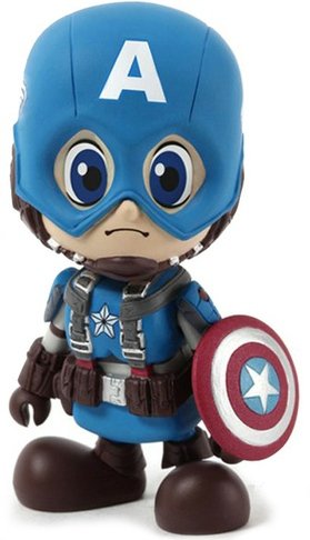 Captain America figure by Marvel, produced by Hot Toys. Front view.