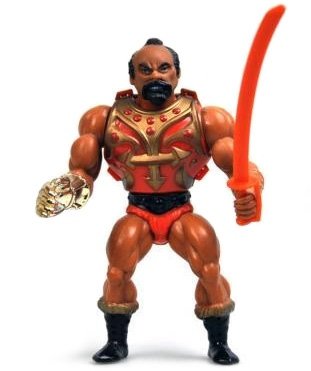 Jitsu figure by Roger Sweet, produced by Mattel. Front view.