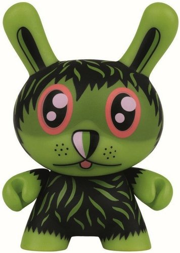 The So Far Away Dunny figure by Jeremyville, produced by Kidrobot X Swatch. Front view.