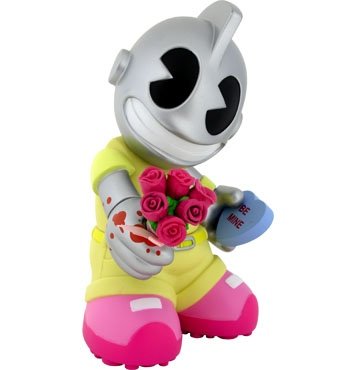 Kidrobot Mascot 11 - Love, Bloody Edition figure, produced by Kidrobot. Front view.