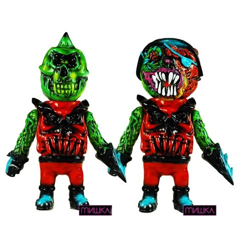 Mishka Bootleg Kaiju - V Edition, SDCC 09 figure by Mishka, produced by Adfunture. Front view.