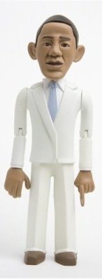 Obama Action Figure - summer suit figure, produced by Jailbreak Toys. Front view.
