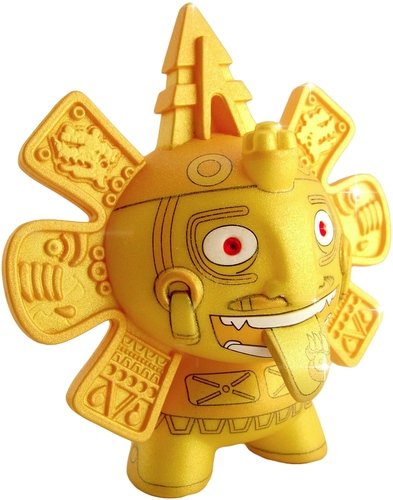 Calendario Azteca - Chase figure by The Beast Brothers, produced by Kidrobot. Front view.