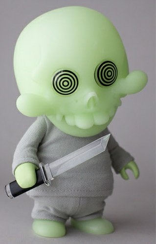 Trouble Boys S00? [NKD] GID figure by Brandt Peters X Ferg, produced by Playge. Front view.