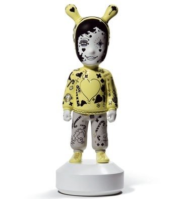 The Guest  figure by Jaime Hayon, produced by Lladró. Front view.