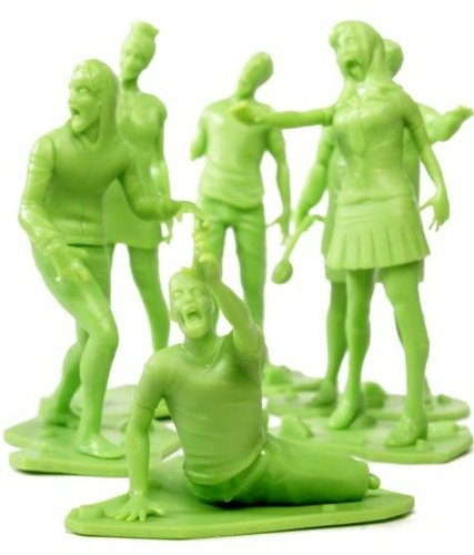 Box O Zombies - Green figure by Shawn Recinto. Front view.