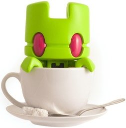 Cherry Green Tea figure by Matt Jones (Lunartik), produced by Lunartik Ltd. Front view.