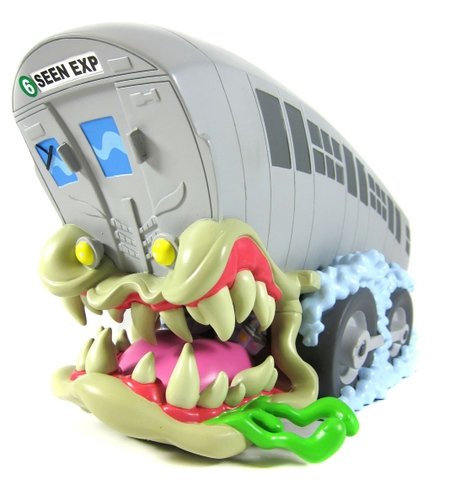 Vandal Express figure by Seen, produced by Kidrobot. Front view.