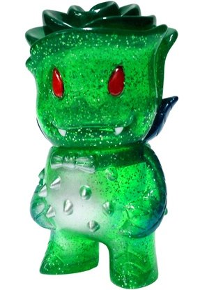 Pocket Rose Vampire - Spring Green figure by Josh Herbolsheimer, produced by Super7. Front view.
