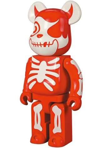 Atom Rage Vampire Be@rbrick 400% figure by Balzac, produced by Medicom Toy. Front view.