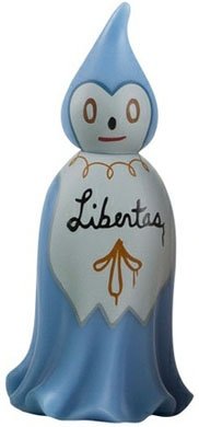 Freedom figure by Gary Baseman, produced by Kidrobot. Front view.