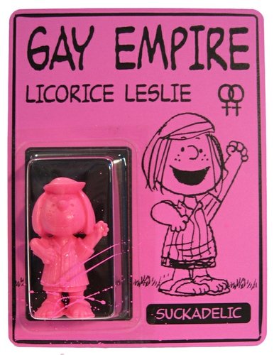 Licorice Leslie - SDCC 12 figure by Sucklord, produced by Suckadelic. Front view.