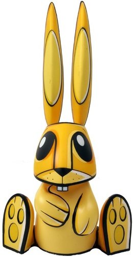 Mr. Bunny figure by Joe Ledbetter, produced by Wheatywheat. Front view.