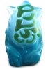 PopSoda Finger Puppet - Clear Blue/ Metallic Blue w/ Green Lettering