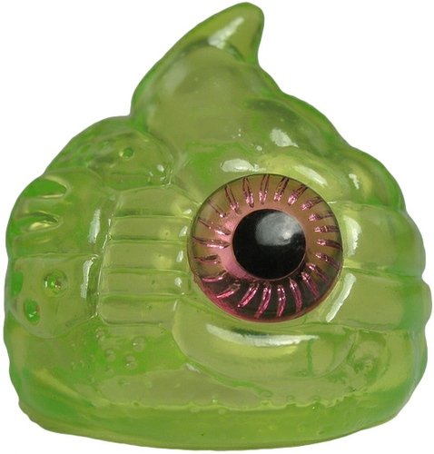 Chaoslime Mini (カオスライムミニ) - Unpainted Clear Green w/ Random Eye Color figure by Mori Katsura, produced by Realxhead. Front view.