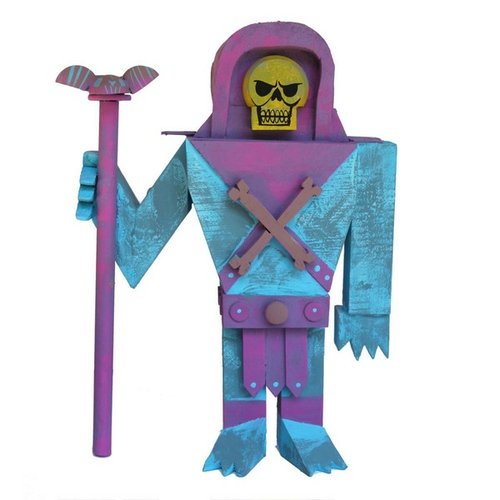Skeletor figure by Amanda Visell. Front view.