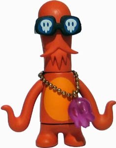 Clive Squid figure by Pete Fowler. Front view.