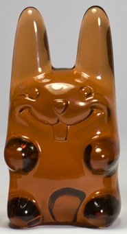 easter ungummy bunny - cola brown figure by Muffinman. Front view.