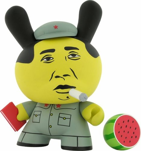 Mao Dunny figure by Frank Kozik, produced by Kidrobot. Front view.