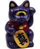 Mini Fortune Cat - Metallic Navy