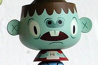 Booger figure by Tim Biskup, produced by Sony Creative. Front view.