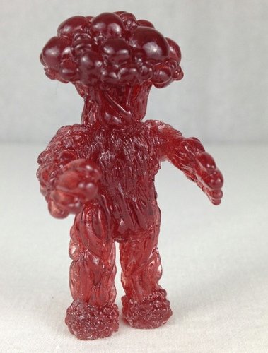 Mushroom People Attack!! Translucent Red figure by Barry Allen, produced by Gorgoloid. Front view.