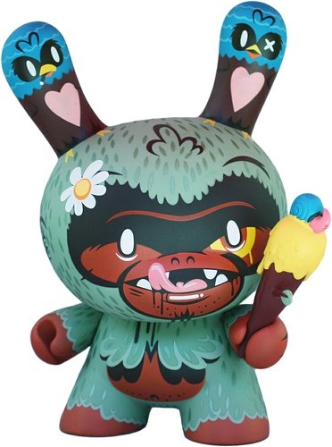 Tree Hugger figure by Kronk, produced by Kidrobot. Front view.
