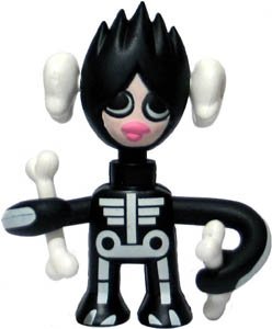 Skeletina - Black figure by Pete Fowler. Front view.