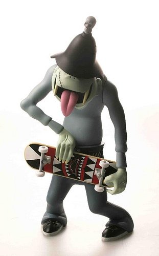 Mosquito - Skateboard Zombie figure by Tsuchiya Shobu, produced by Plasticapt Creations. Front view.