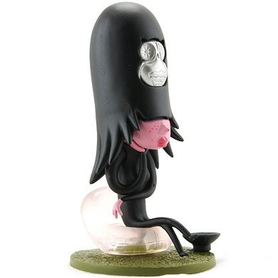 Poet figure by Nathan Jurevicius, produced by Kidrobot. Front view.