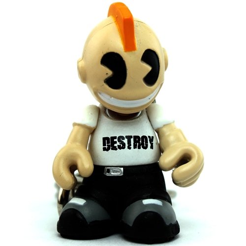 Rotten figure, produced by Kidrobot. Front view.